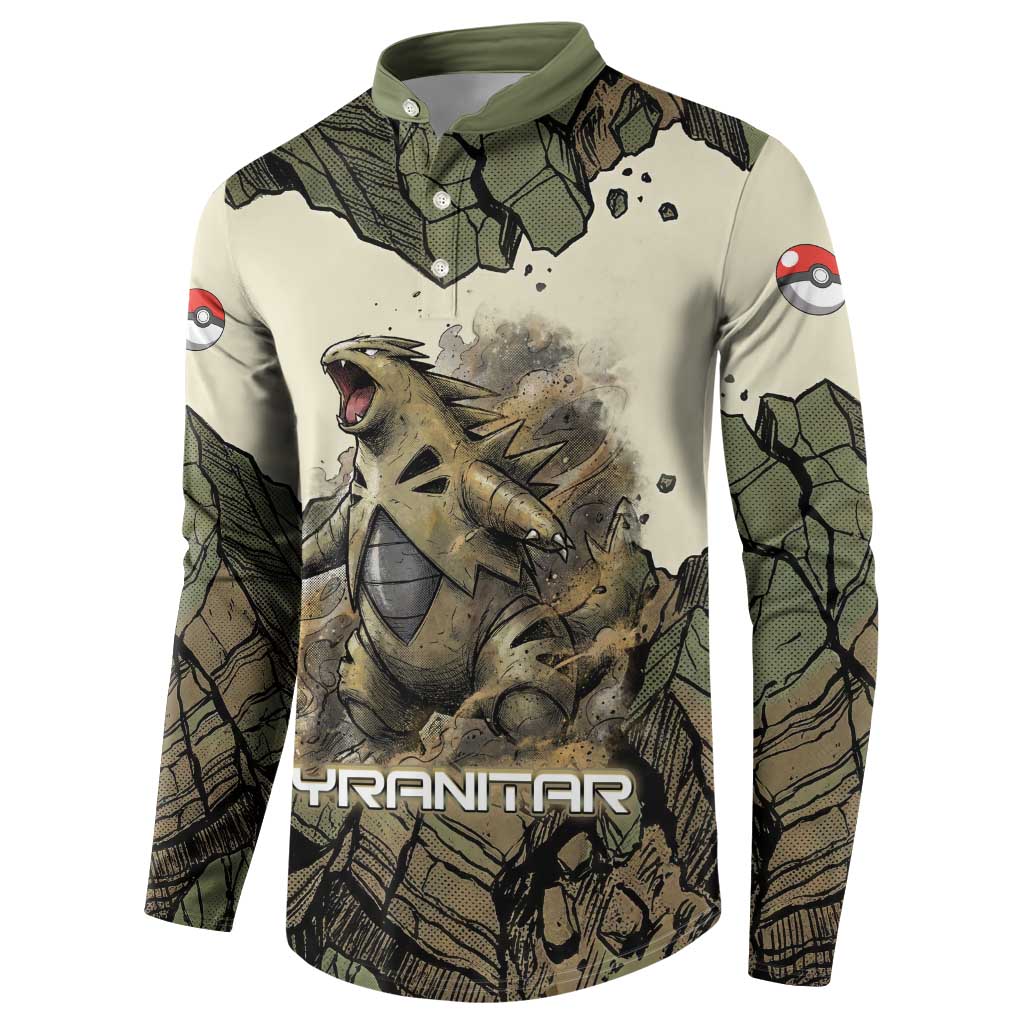 Tyranitar Rock Smash Button Sweatshirt Tyranitar’s Seismic Roar - Monster of the Mountains