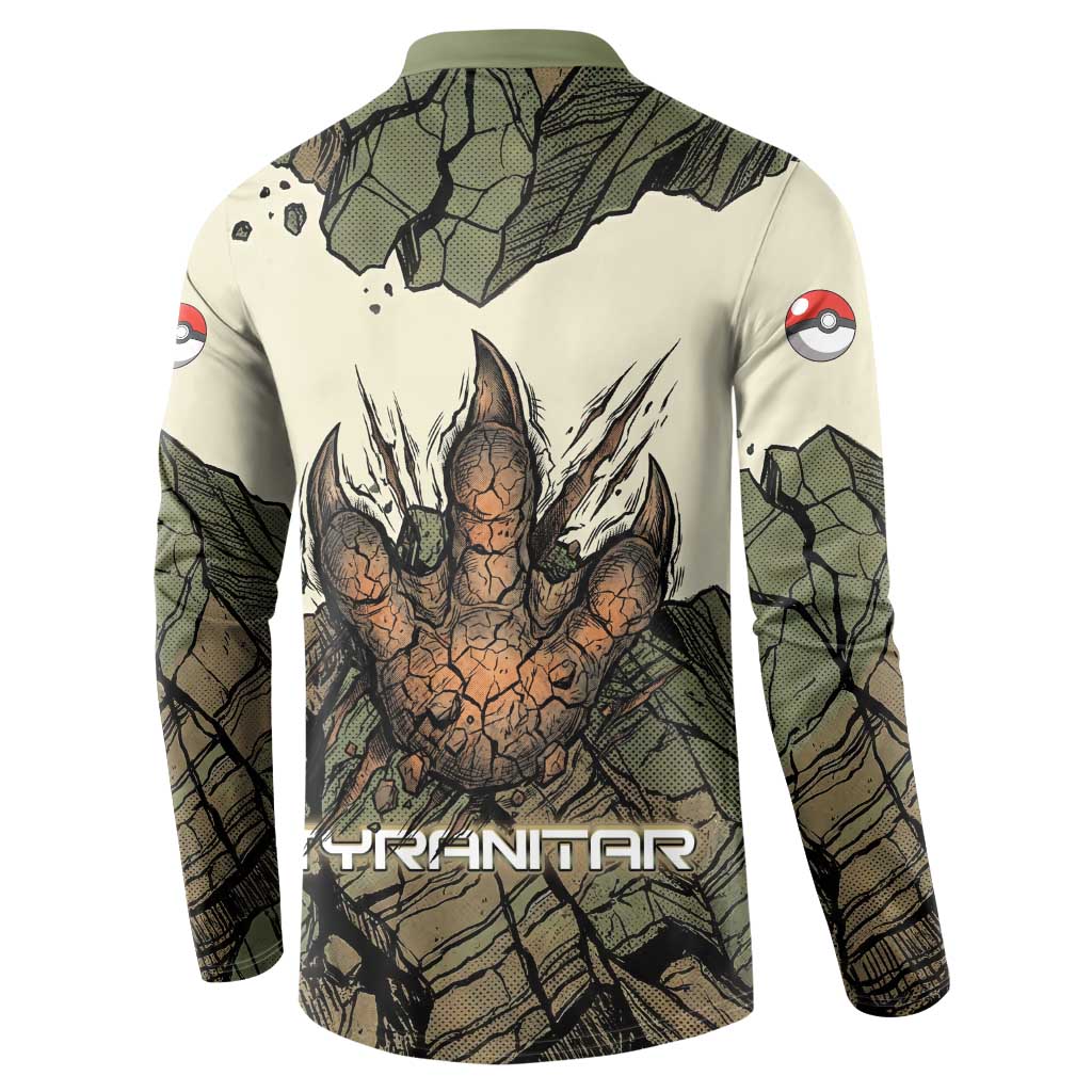 Tyranitar Rock Smash Button Sweatshirt Tyranitar’s Seismic Roar - Monster of the Mountains