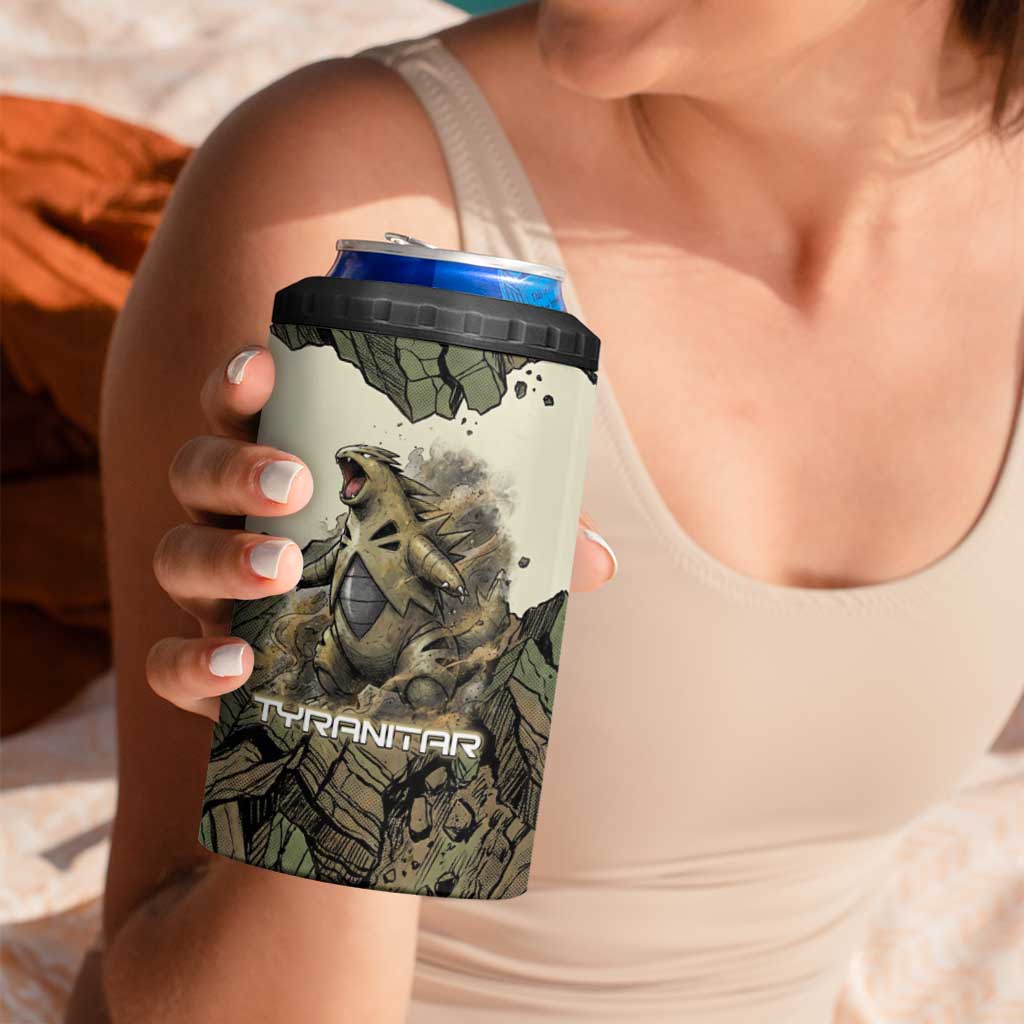 Tyranitar Rock Smash 4 in 1 Can Cooler Tumbler Tyranitar’s Seismic Roar - Monster of the Mountains