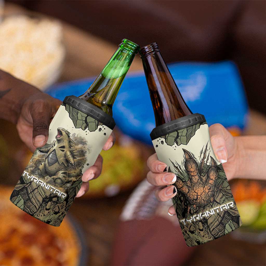 Tyranitar Rock Smash 4 in 1 Can Cooler Tumbler Tyranitar’s Seismic Roar - Monster of the Mountains