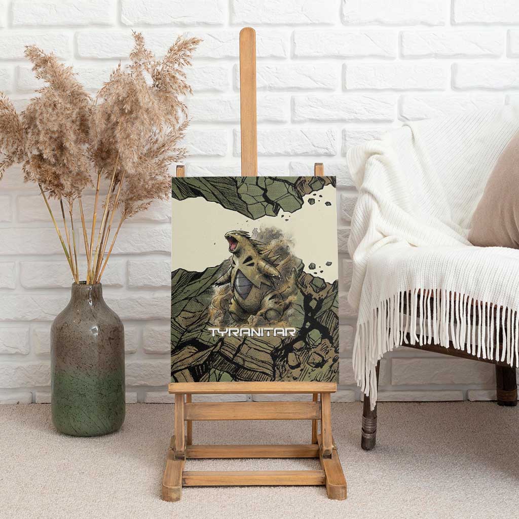 Tyranitar Rock Smash Canvas Wall Art Tyranitar’s Seismic Roar - Monster of the Mountains