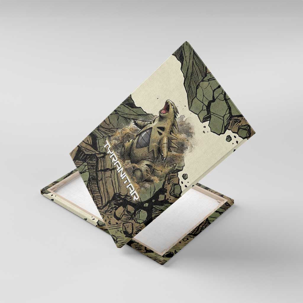 Tyranitar Rock Smash Canvas Wall Art Tyranitar’s Seismic Roar - Monster of the Mountains