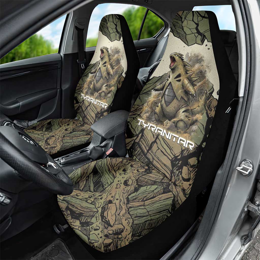 Tyranitar Rock Smash Car Seat Cover Tyranitar’s Seismic Roar - Monster of the Mountains