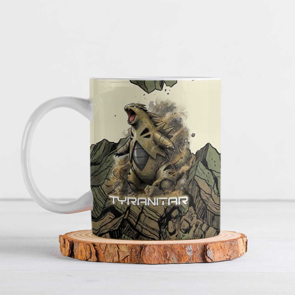 Tyranitar Rock Smash Ceramic Mug Tyranitar’s Seismic Roar - Monster of the Mountains