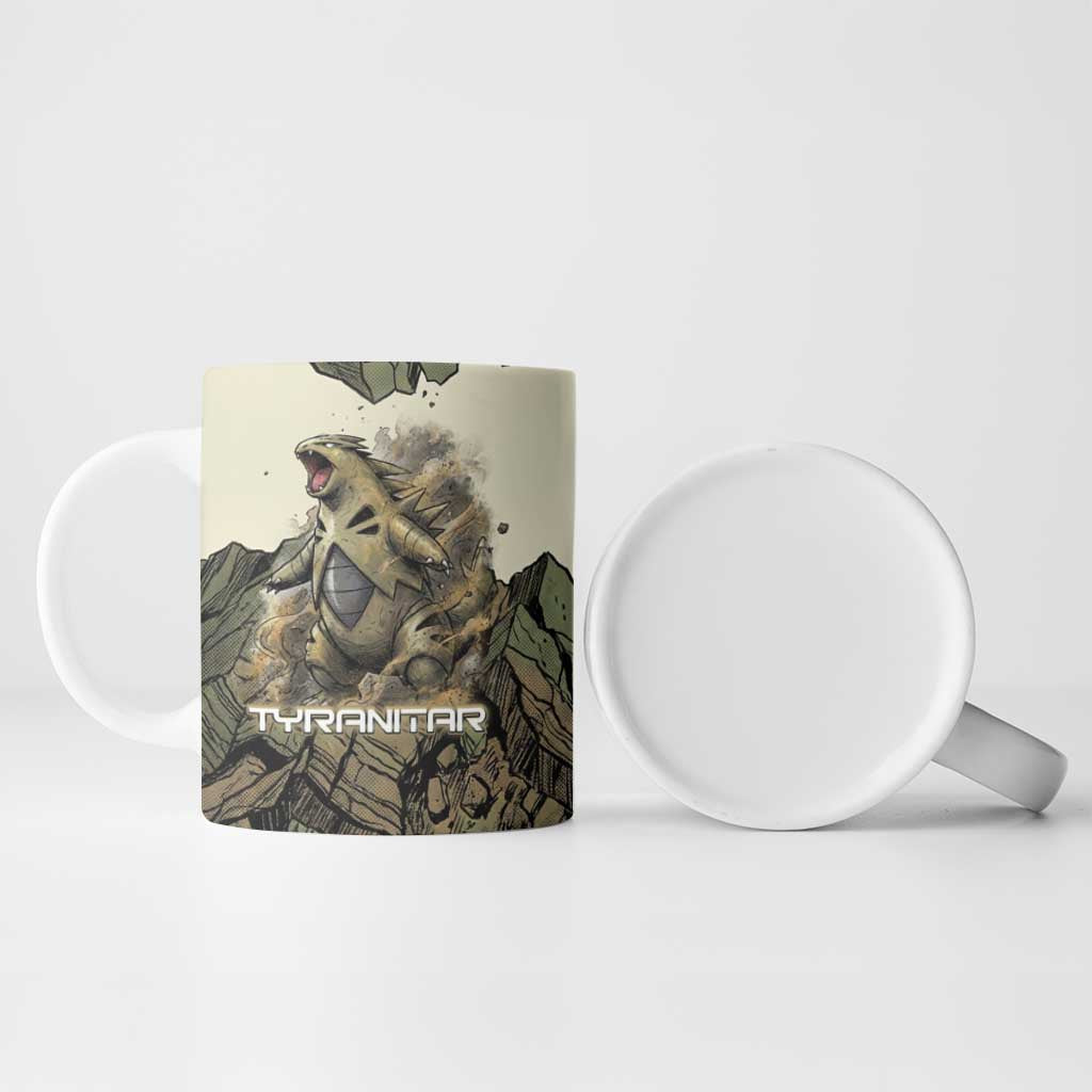 Tyranitar Rock Smash Ceramic Mug Tyranitar’s Seismic Roar - Monster of the Mountains