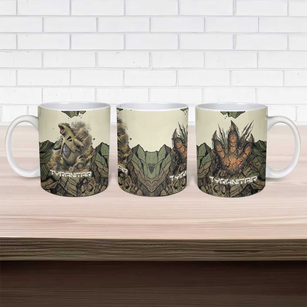 Tyranitar Rock Smash Ceramic Mug Tyranitar’s Seismic Roar - Monster of the Mountains