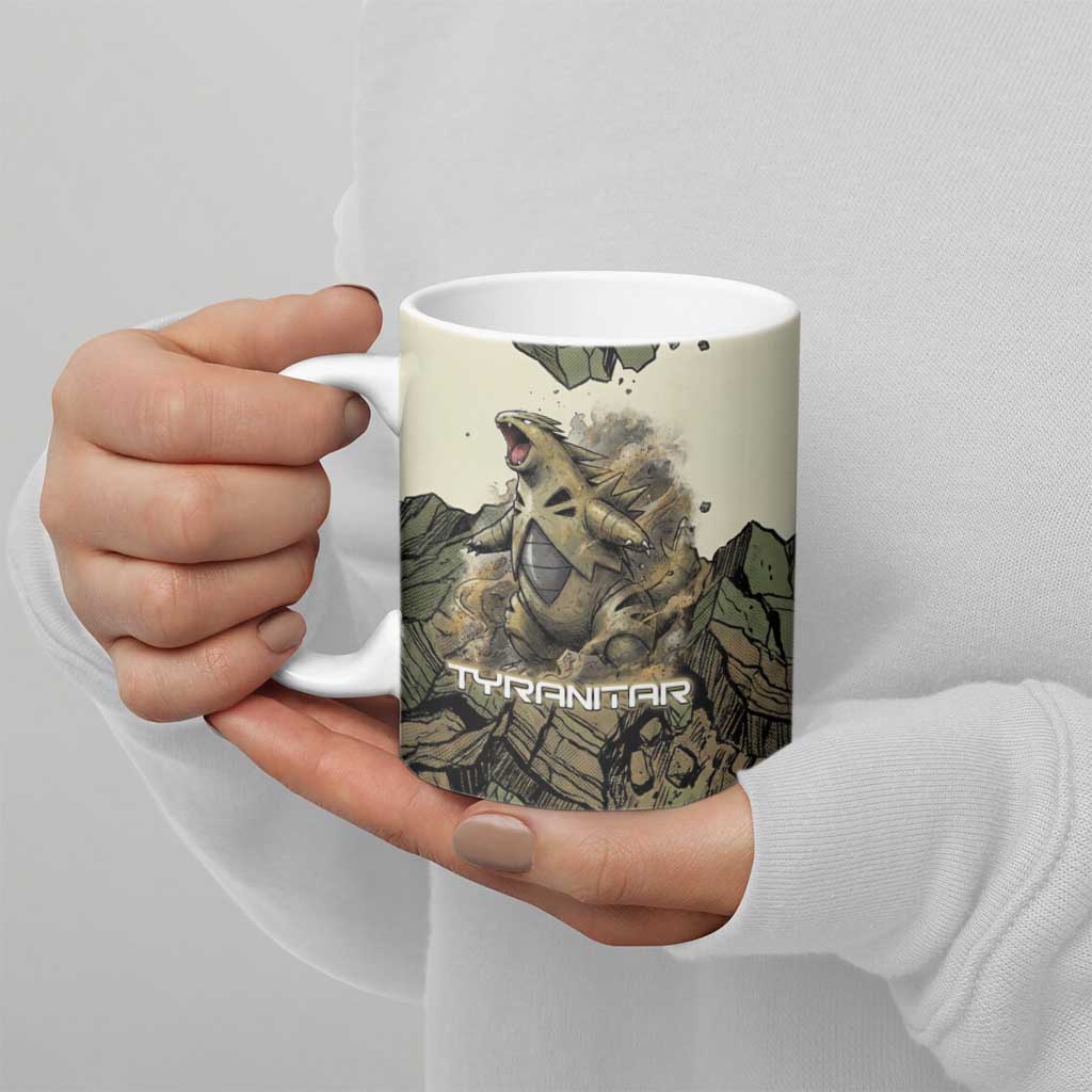 Tyranitar Rock Smash Ceramic Mug Tyranitar’s Seismic Roar - Monster of the Mountains