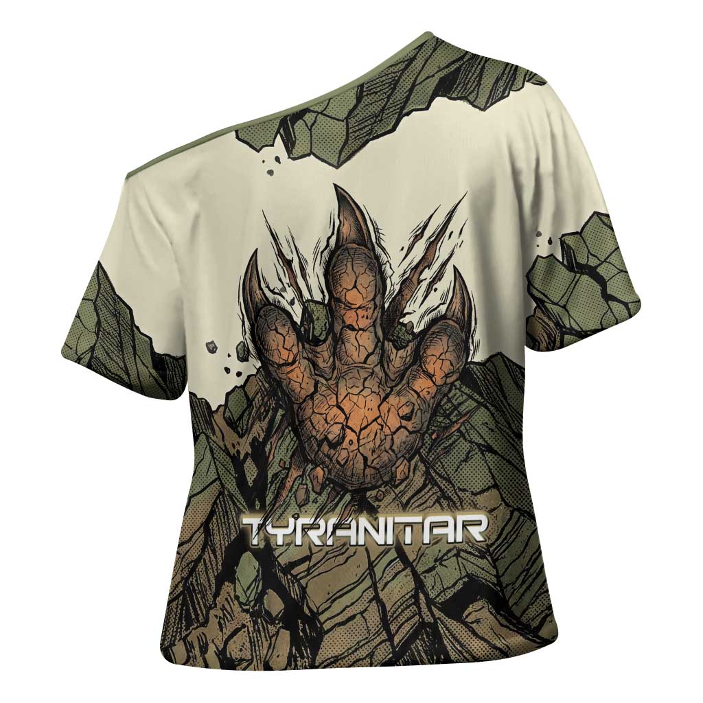 Tyranitar Rock Smash Cross Shoulder Shirt Tyranitar’s Seismic Roar - Monster of the Mountains