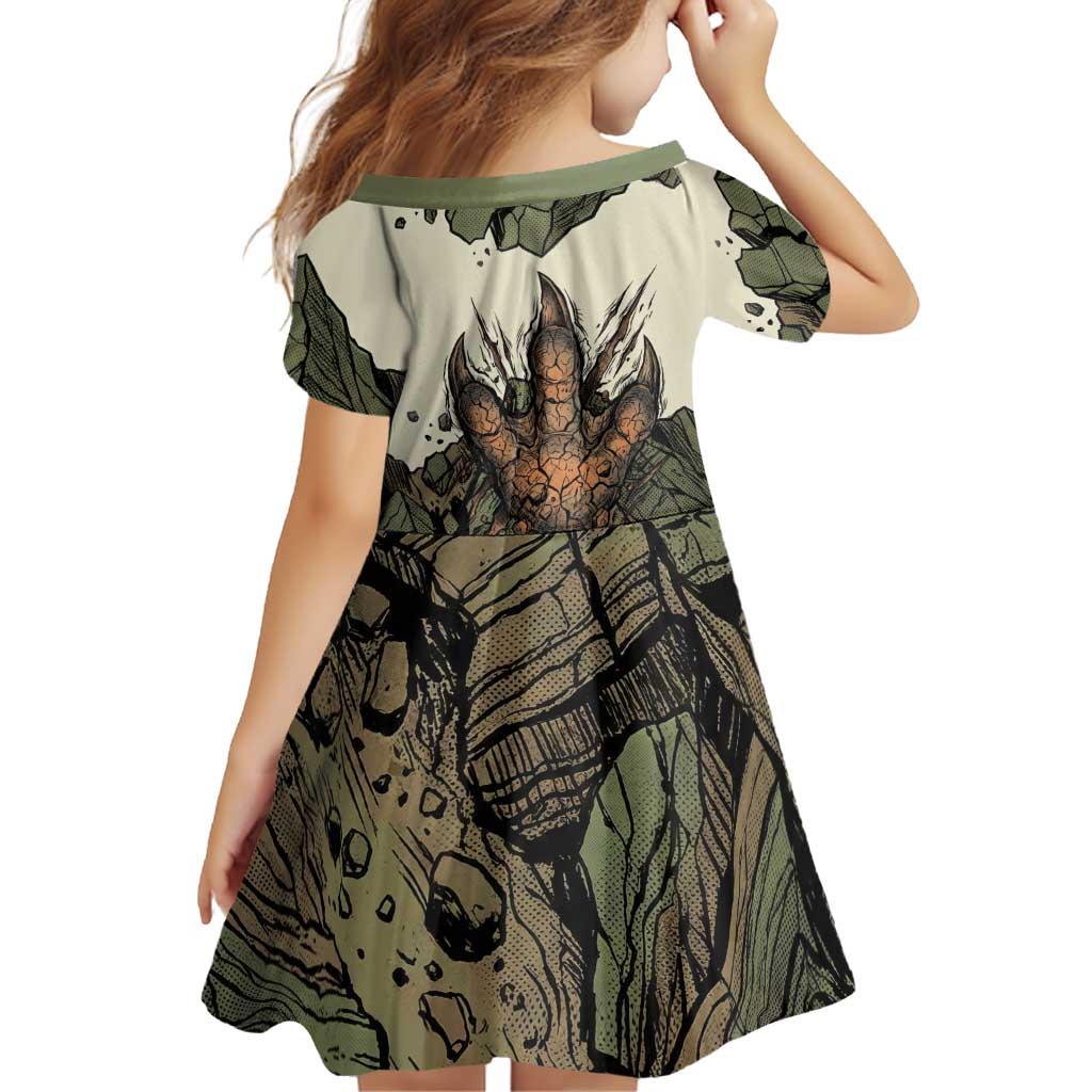 Tyranitar Rock Smash Family Matching Off The Shoulder Long Sleeve Dress and Hawaiian Shirt Tyranitar’s Seismic Roar - Monster of the Mountains
