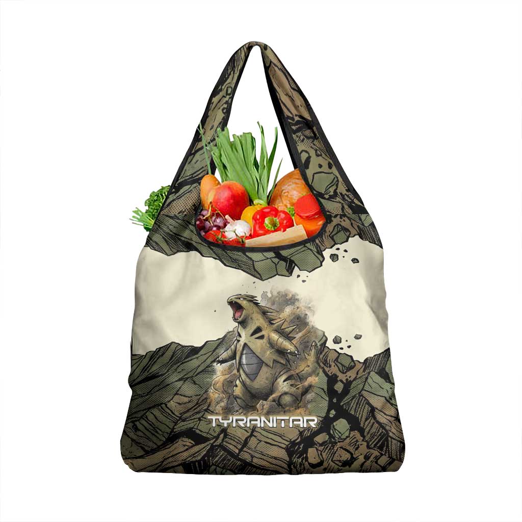 Tyranitar Rock Smash Grocery Bag Tyranitar’s Seismic Roar - Monster of the Mountains