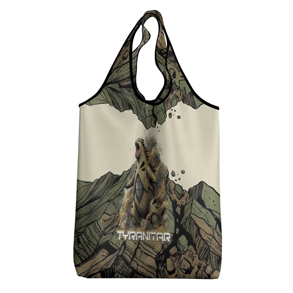 Tyranitar Rock Smash Grocery Bag Tyranitar’s Seismic Roar - Monster of the Mountains