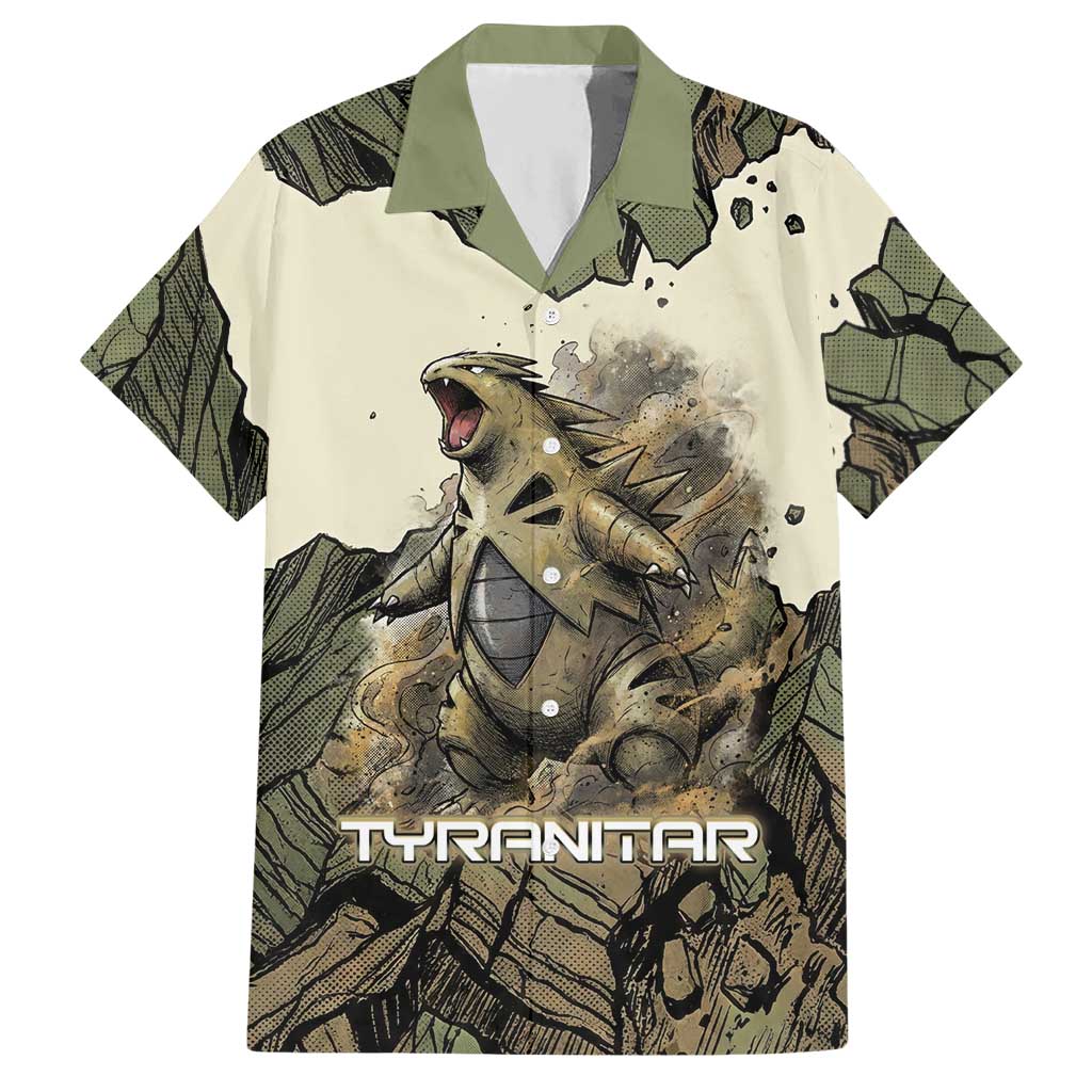 Tyranitar Rock Smash Hawaiian Shirt Tyranitar’s Seismic Roar - Monster of the Mountains