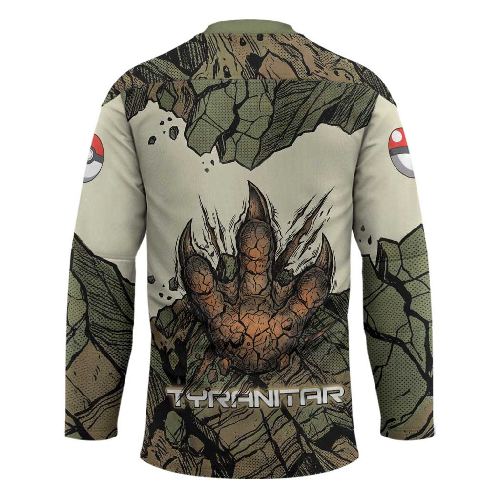 Tyranitar Rock Smash Hockey Jersey Tyranitar’s Seismic Roar - Monster of the Mountains