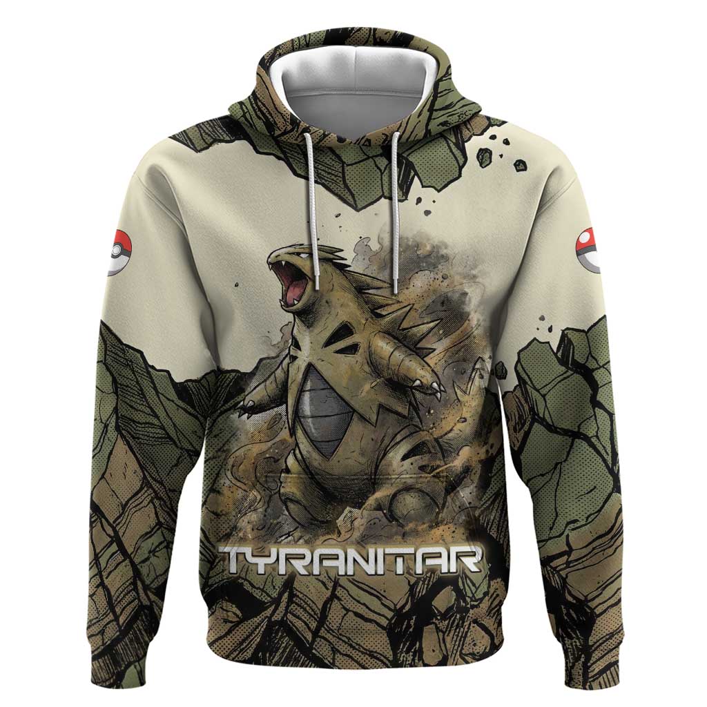 Tyranitar Rock Smash Hoodie Tyranitar’s Seismic Roar - Monster of the Mountains