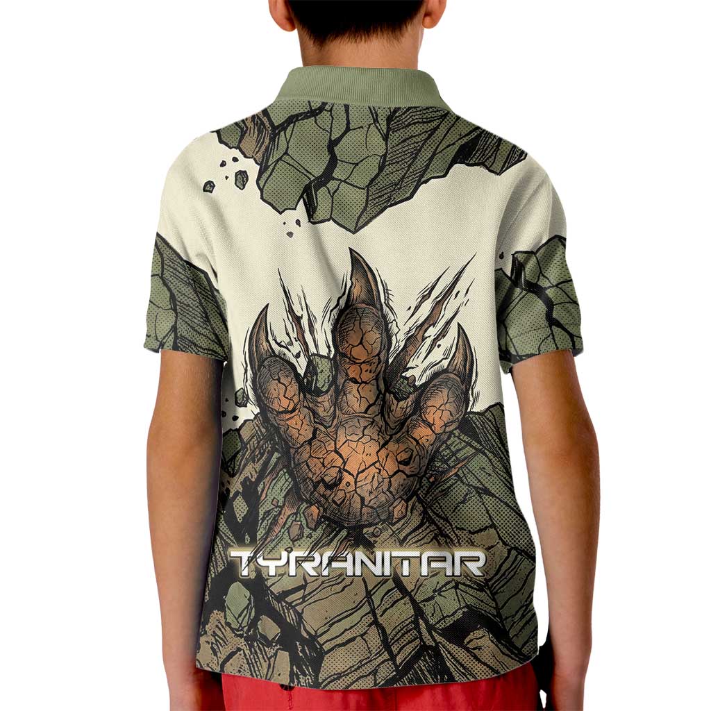 Tyranitar Rock Smash Kid Polo Shirt Tyranitar’s Seismic Roar - Monster of the Mountains