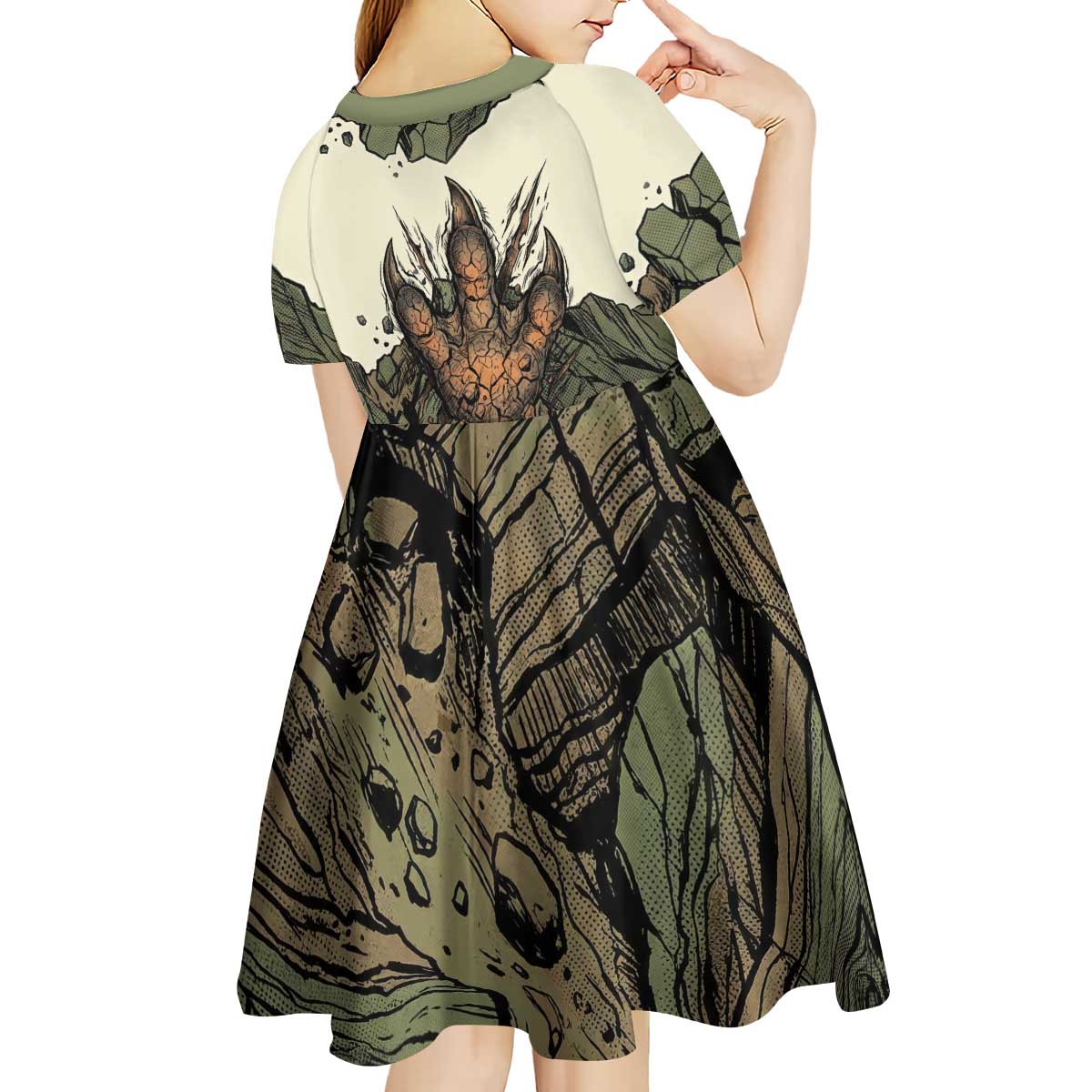 Tyranitar Rock Smash Kid Short Sleeve Dress Tyranitar’s Seismic Roar - Monster of the Mountains