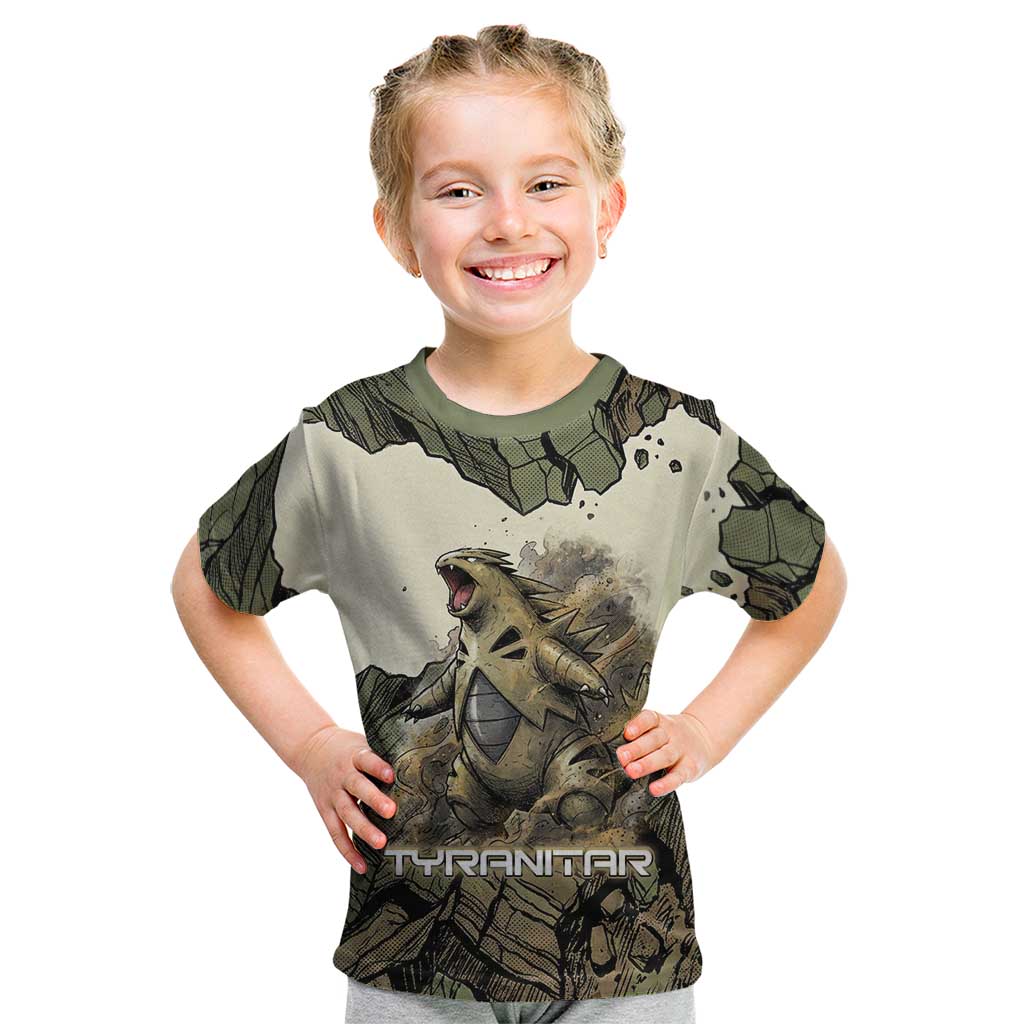 Tyranitar Rock Smash Kid T Shirt Tyranitar’s Seismic Roar - Monster of the Mountains