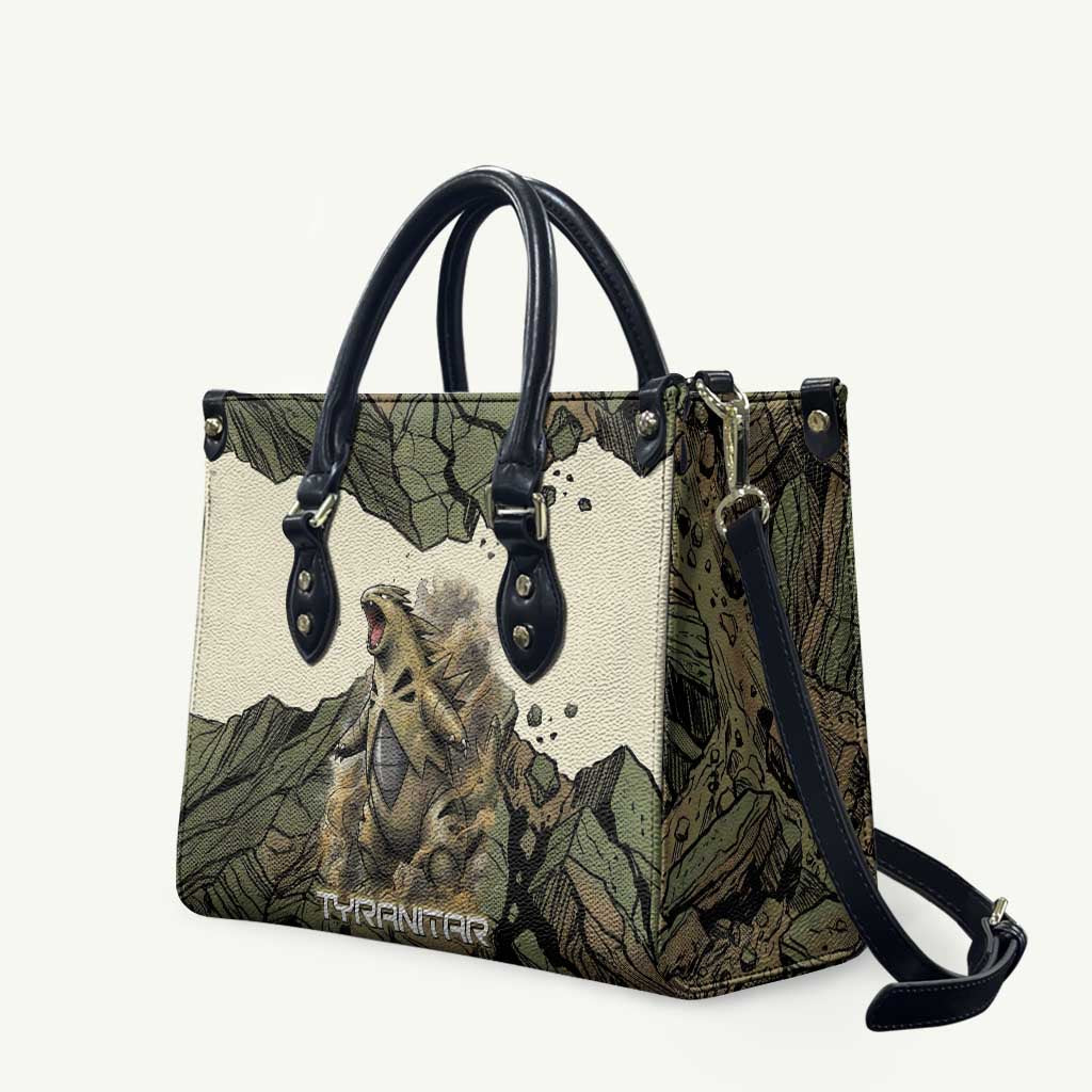 Tyranitar Rock Smash Leather Bag Tyranitar’s Seismic Roar - Monster of the Mountains