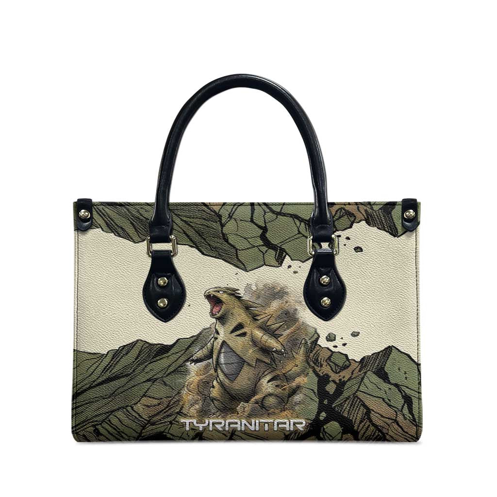 Tyranitar Rock Smash Leather Bag Tyranitar’s Seismic Roar - Monster of the Mountains
