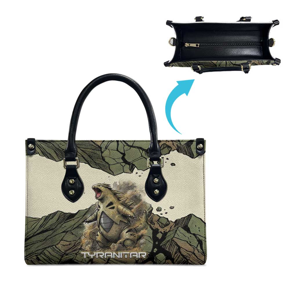 Tyranitar Rock Smash Leather Bag Tyranitar’s Seismic Roar - Monster of the Mountains