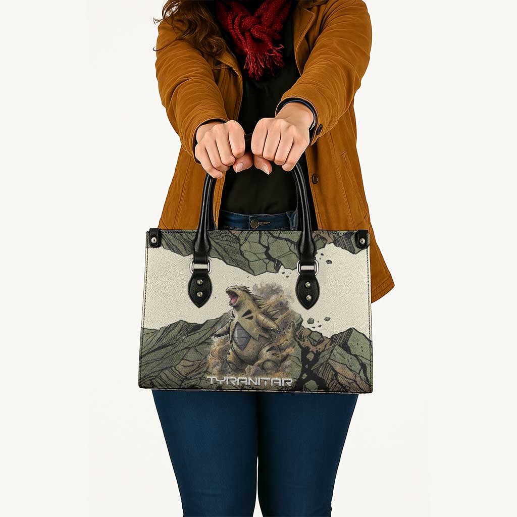 Tyranitar Rock Smash Leather Bag Tyranitar’s Seismic Roar - Monster of the Mountains