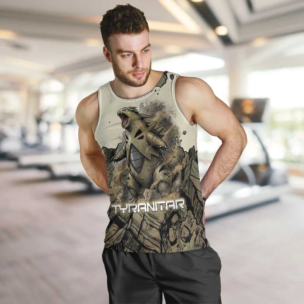 Tyranitar Rock Smash Men Tank Top Tyranitar’s Seismic Roar - Monster of the Mountains