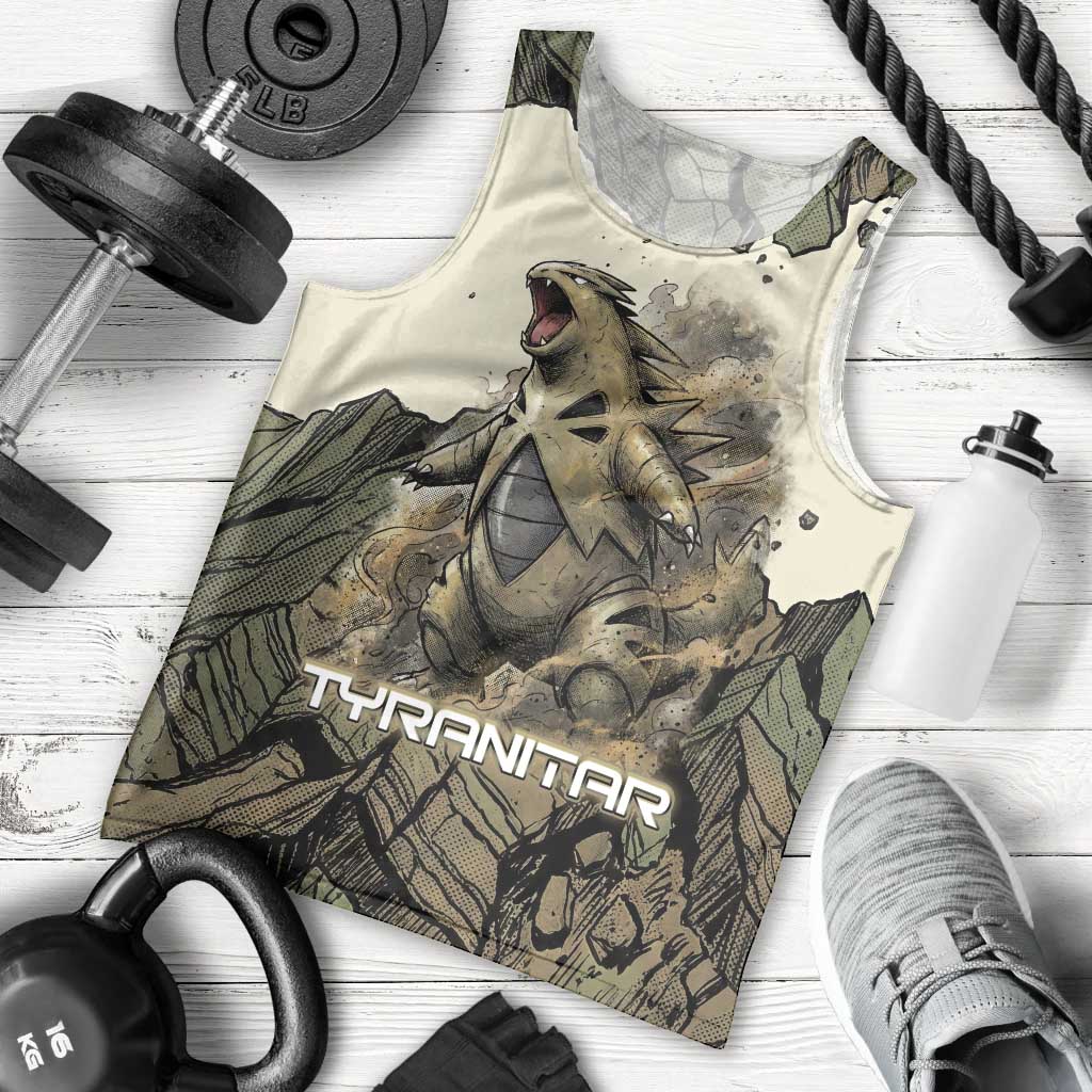 Tyranitar Rock Smash Men Tank Top Tyranitar’s Seismic Roar - Monster of the Mountains