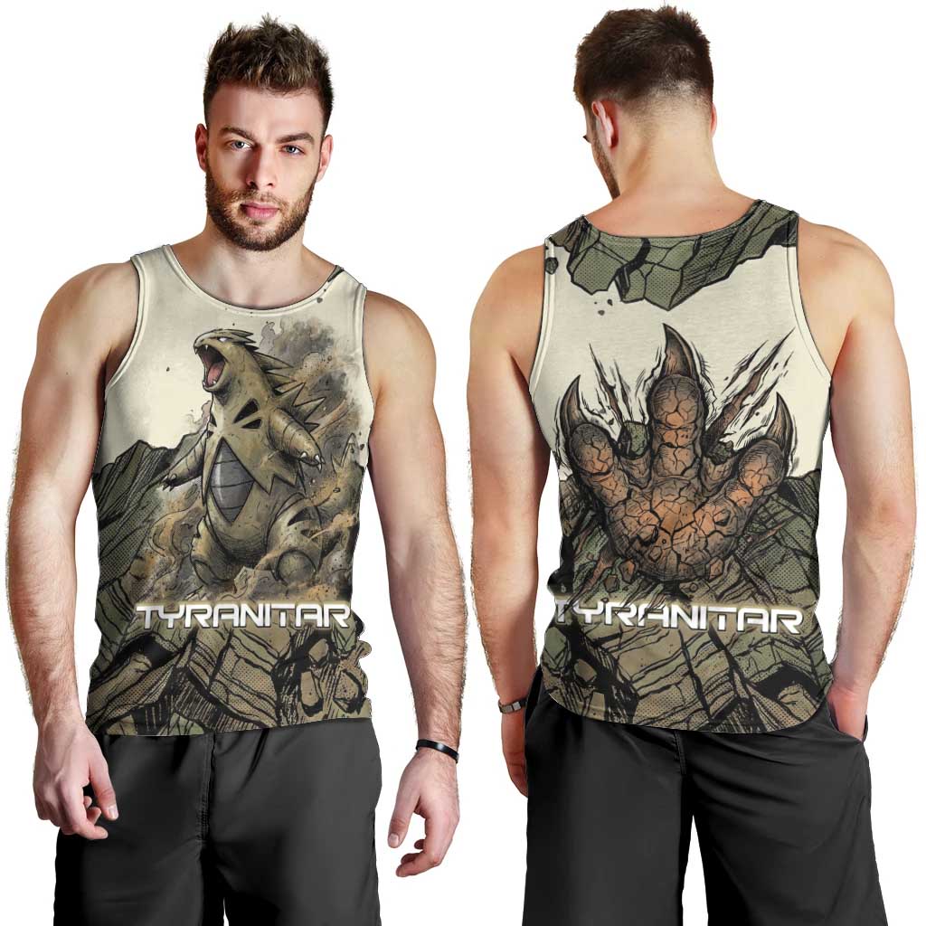 Tyranitar Rock Smash Men Tank Top Tyranitar’s Seismic Roar - Monster of the Mountains