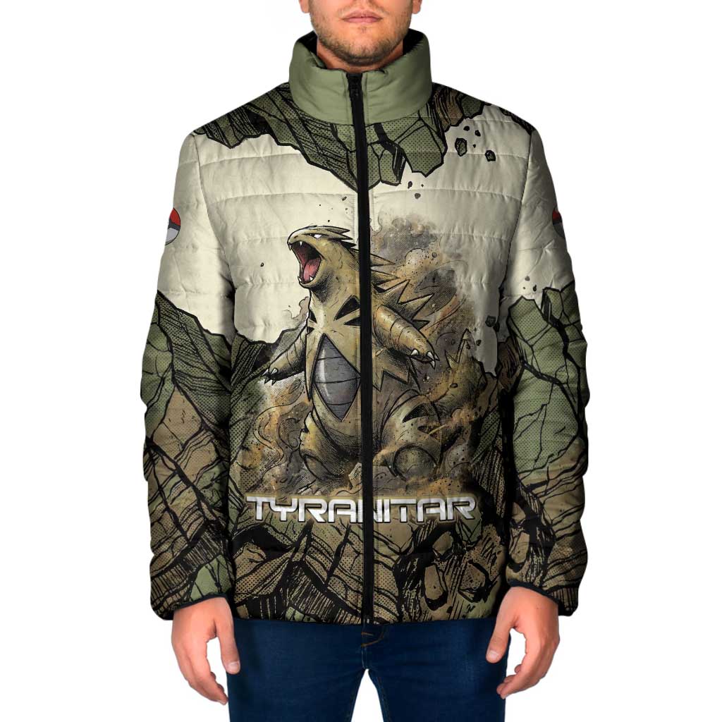 Tyranitar Rock Smash Padded Jacket Tyranitar’s Seismic Roar - Monster of the Mountains