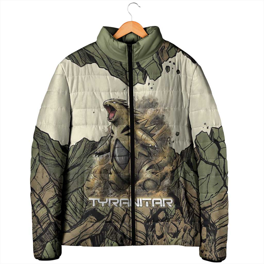 Tyranitar Rock Smash Padded Jacket Tyranitar’s Seismic Roar - Monster of the Mountains