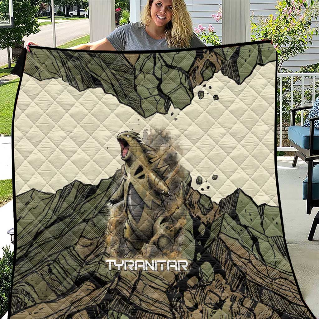 Tyranitar Rock Smash Quilt Tyranitar’s Seismic Roar - Monster of the Mountains