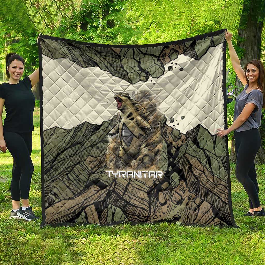 Tyranitar Rock Smash Quilt Tyranitar’s Seismic Roar - Monster of the Mountains