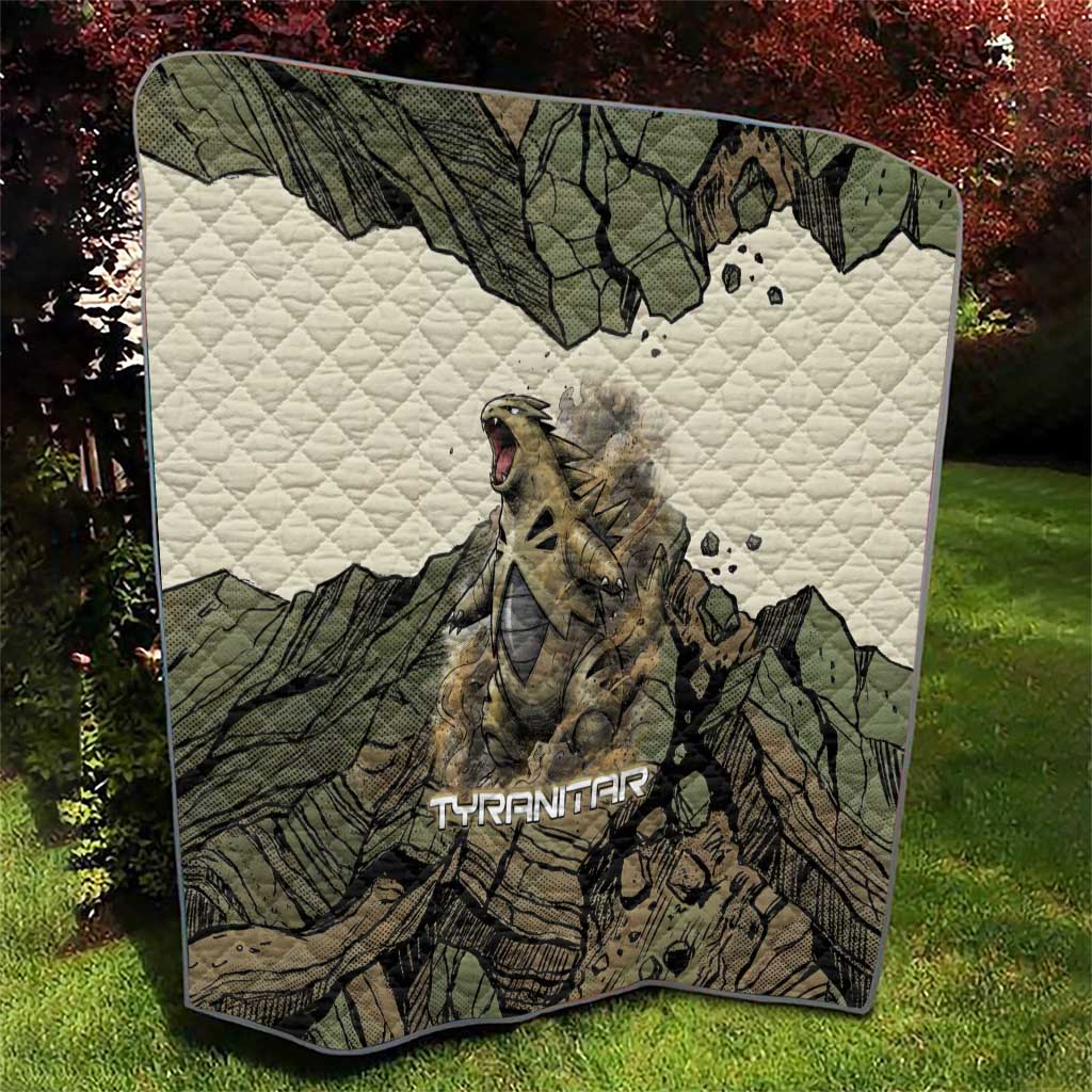 Tyranitar Rock Smash Quilt Tyranitar’s Seismic Roar - Monster of the Mountains