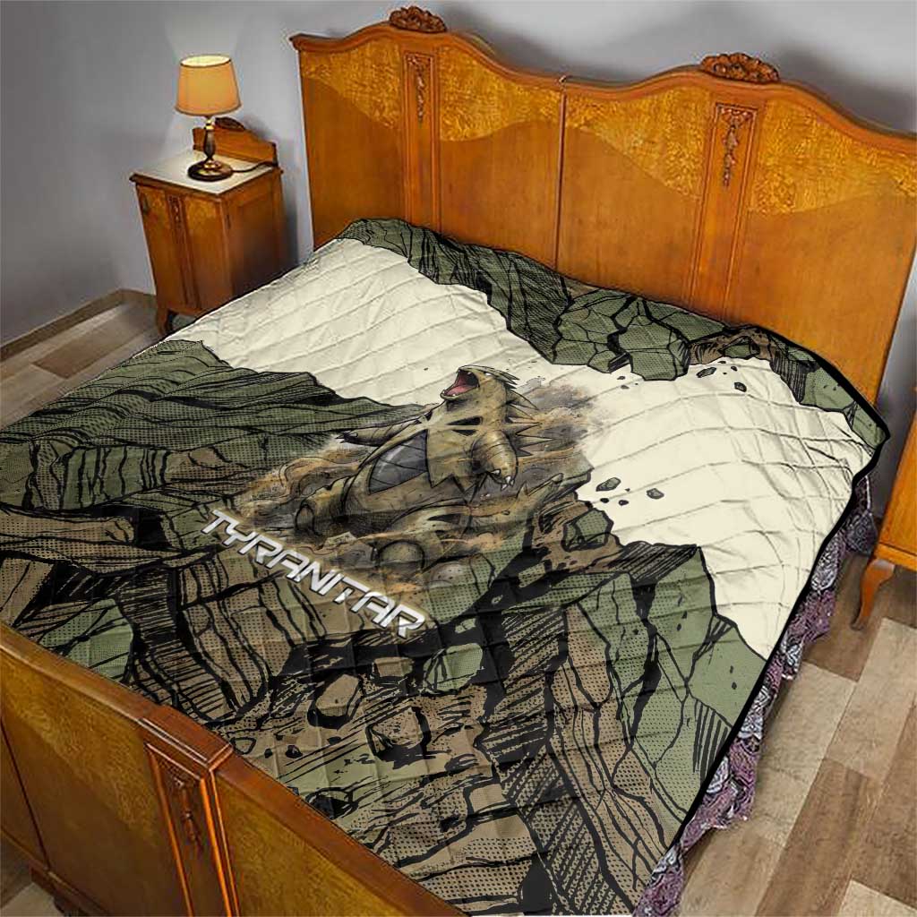 Tyranitar Rock Smash Quilt Tyranitar’s Seismic Roar - Monster of the Mountains