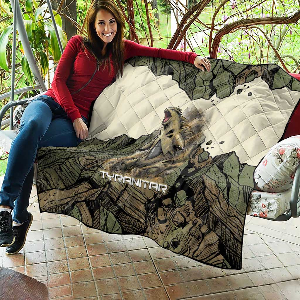 Tyranitar Rock Smash Quilt Tyranitar’s Seismic Roar - Monster of the Mountains