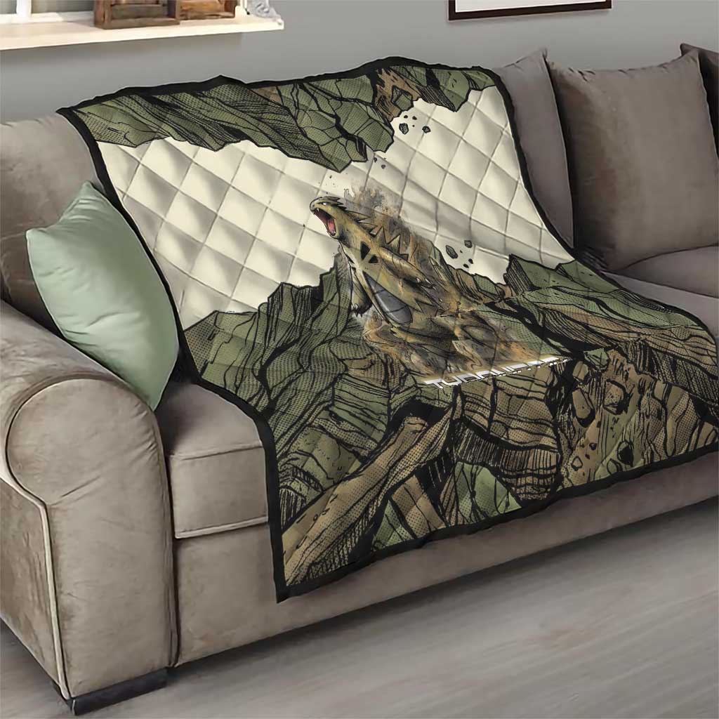 Tyranitar Rock Smash Quilt Tyranitar’s Seismic Roar - Monster of the Mountains