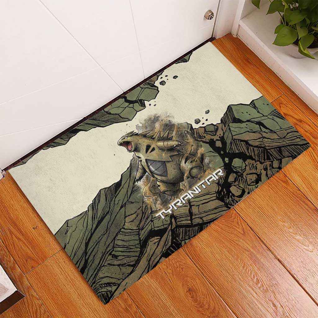 Tyranitar Rock Smash Rubber Doormat Tyranitar’s Seismic Roar - Monster of the Mountains