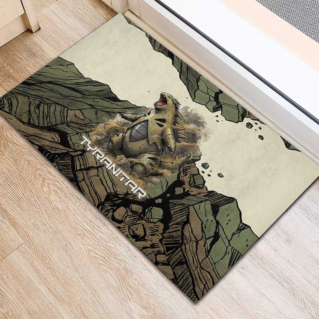 Tyranitar Rock Smash Rubber Doormat Tyranitar’s Seismic Roar - Monster of the Mountains