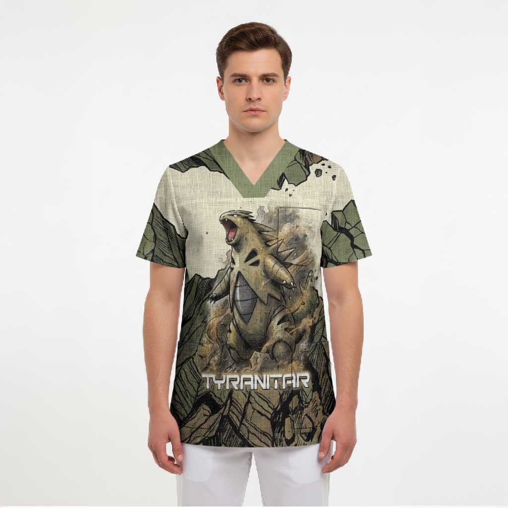 Tyranitar Rock Smash Scrub Top Tyranitar’s Seismic Roar - Monster of the Mountains