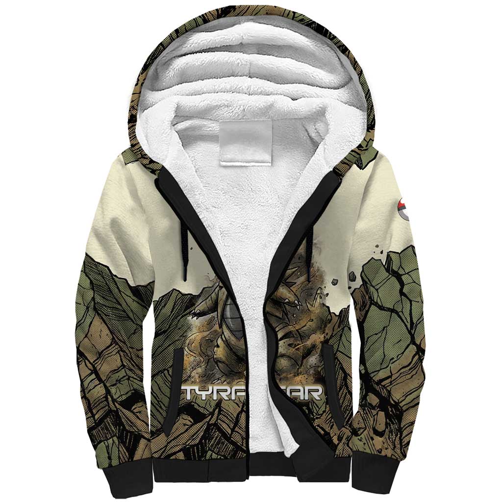 Tyranitar Rock Smash Sherpa Hoodie Tyranitar’s Seismic Roar - Monster of the Mountains