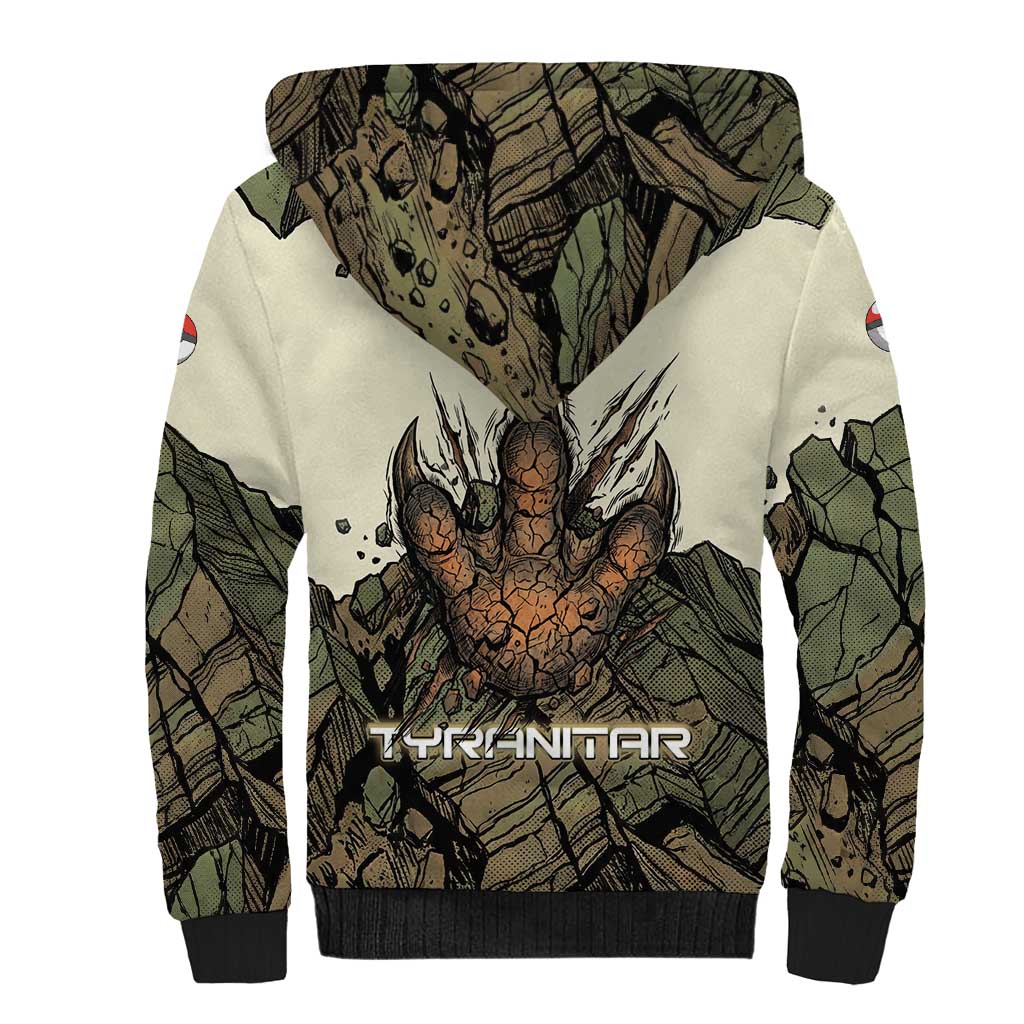 Tyranitar Rock Smash Sherpa Hoodie Tyranitar’s Seismic Roar - Monster of the Mountains