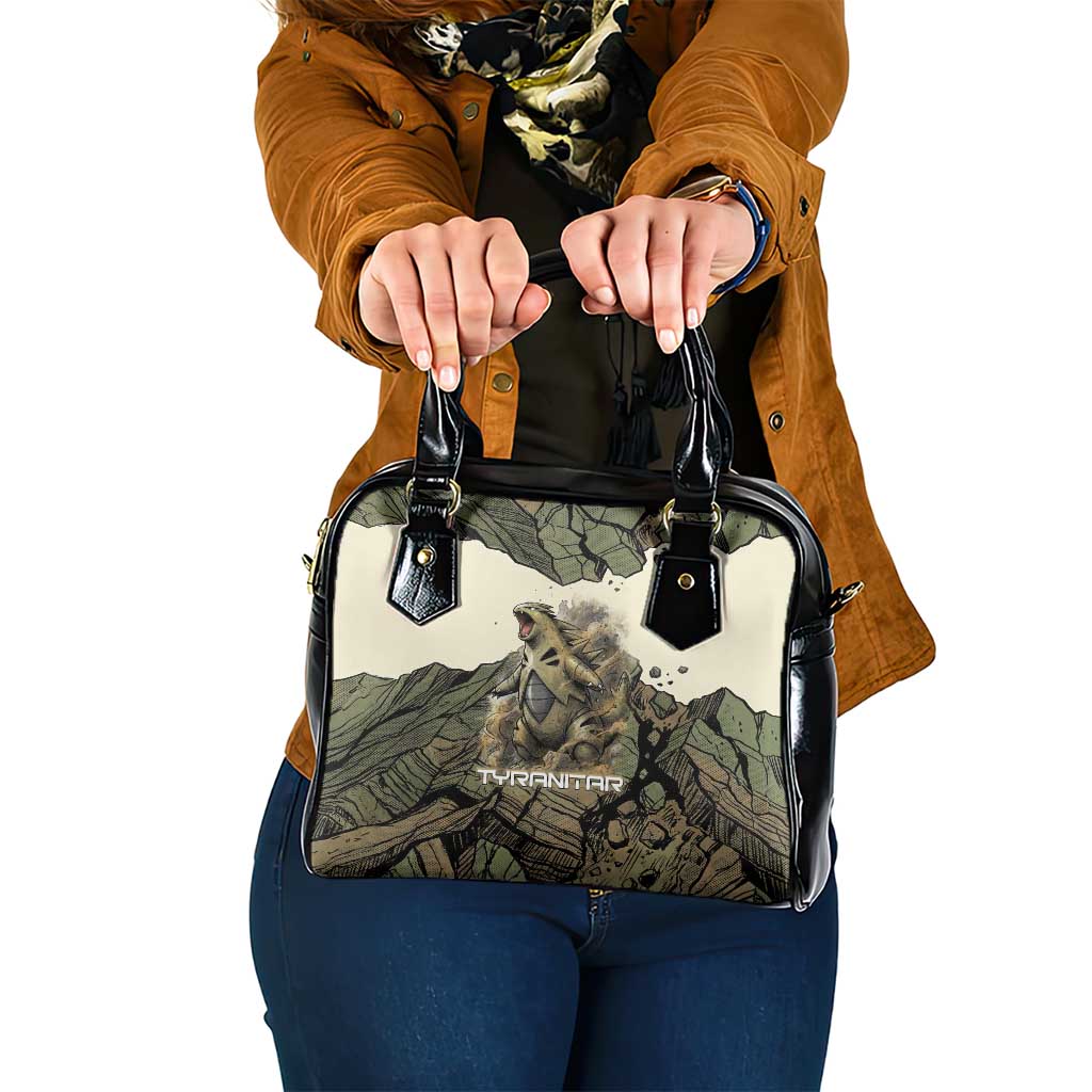 Tyranitar Rock Smash Shoulder Handbag Tyranitar’s Seismic Roar - Monster of the Mountains