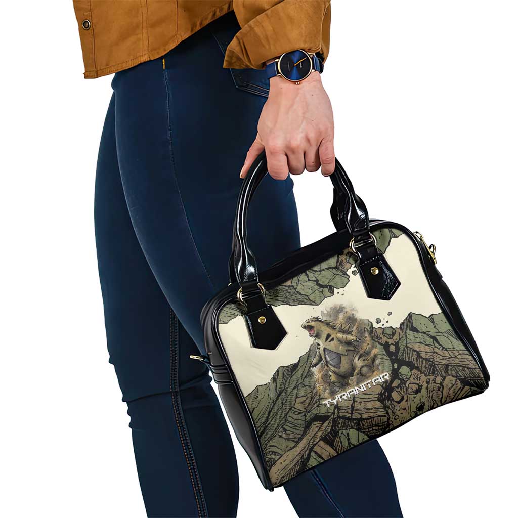 Tyranitar Rock Smash Shoulder Handbag Tyranitar’s Seismic Roar - Monster of the Mountains