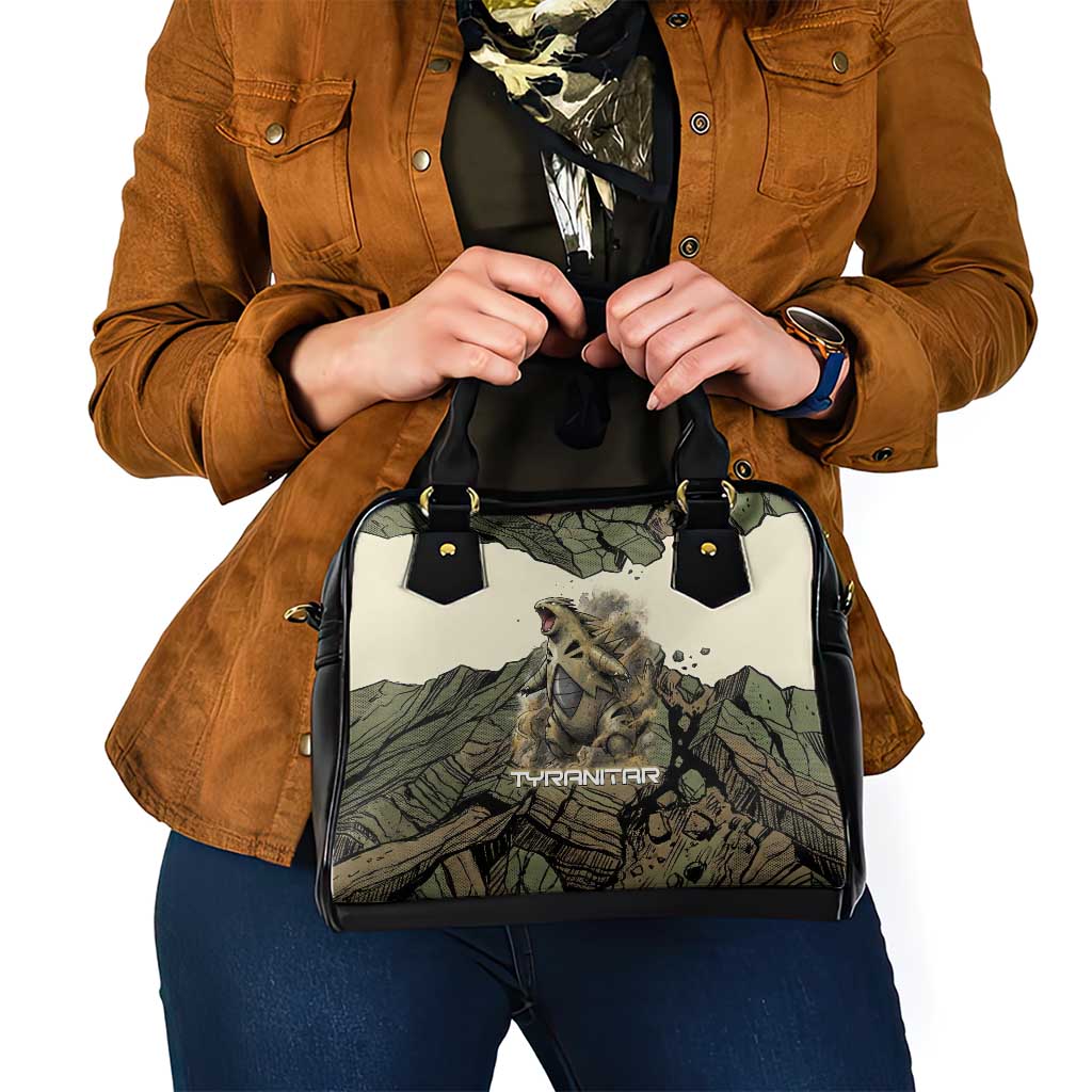 Tyranitar Rock Smash Shoulder Handbag Tyranitar’s Seismic Roar - Monster of the Mountains