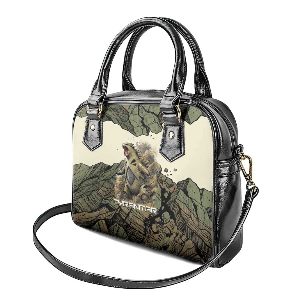 Tyranitar Rock Smash Shoulder Handbag Tyranitar’s Seismic Roar - Monster of the Mountains