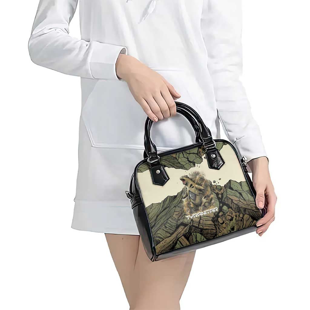 Tyranitar Rock Smash Shoulder Handbag Tyranitar’s Seismic Roar - Monster of the Mountains