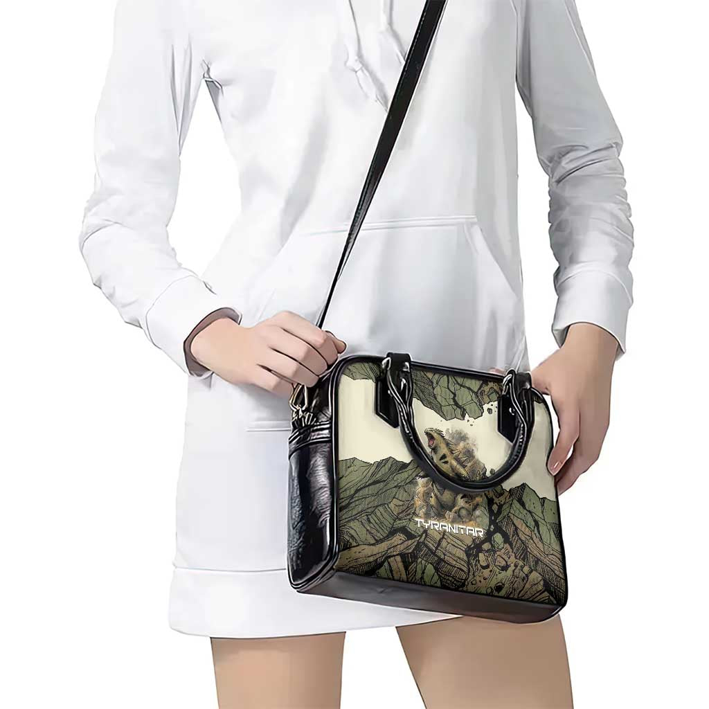 Tyranitar Rock Smash Shoulder Handbag Tyranitar’s Seismic Roar - Monster of the Mountains