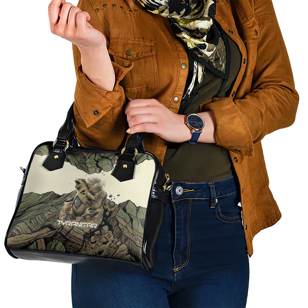 Tyranitar Rock Smash Shoulder Handbag Tyranitar’s Seismic Roar - Monster of the Mountains