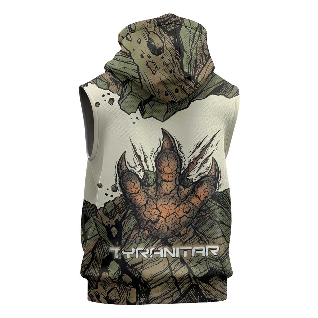 Tyranitar Rock Smash Sleeveless Hoodie Tyranitar’s Seismic Roar - Monster of the Mountains