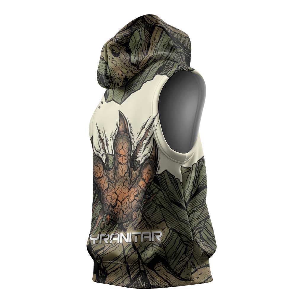 Tyranitar Rock Smash Sleeveless Hoodie Tyranitar’s Seismic Roar - Monster of the Mountains